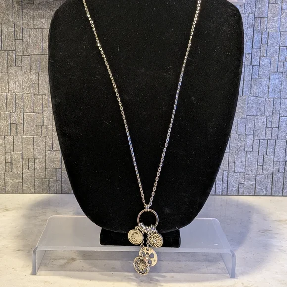 Vintage 1946 Silver Charm Necklace - Picture 2 of 7